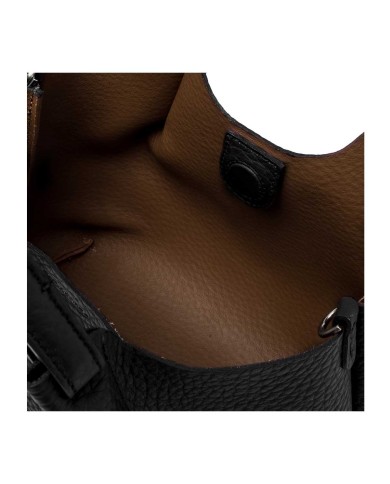 GIANNI CHIARINI HANDBAG CON TRACOLLA DUA NERO/CASTORO BS 9719 RNGDBL 225