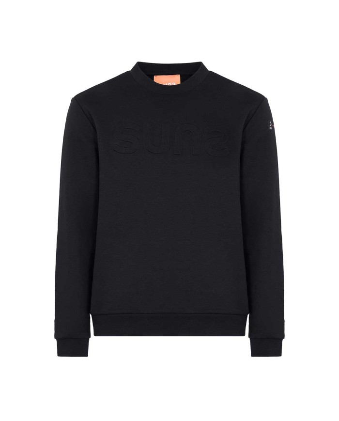 SUNS FELPA UOMO GIPO BOS CON LOGO EMBOSSED BLACK MFS63005U 225