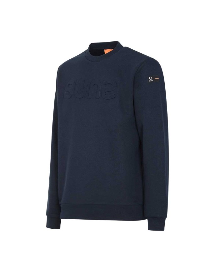 SUNS FELPA UOMO GIPO BOS CON LOGO EMBOSSED DARK BLUE MFS63005U 225