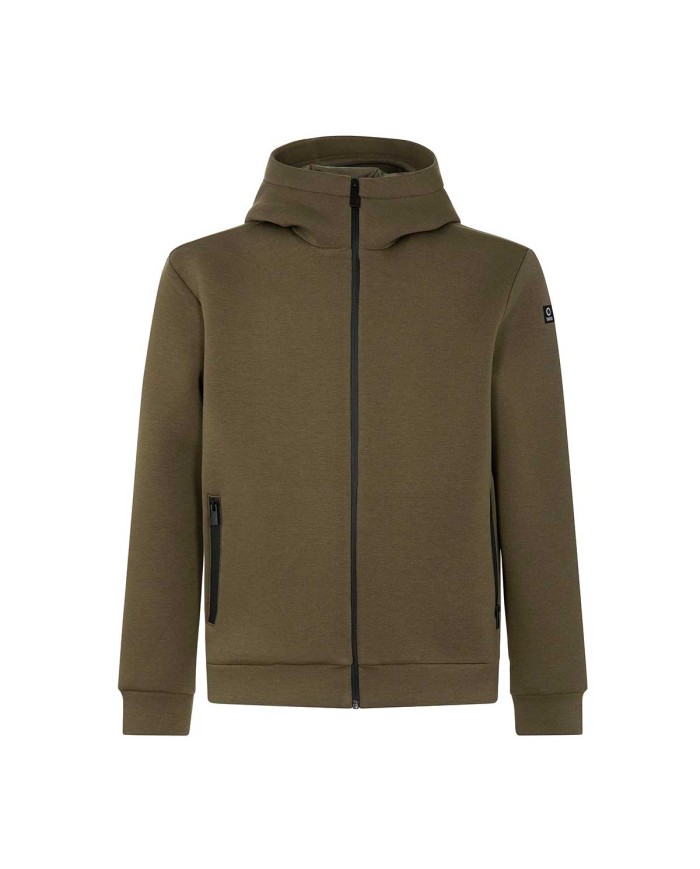 SUNS FELPA MARZIO NEO CON ZIP E CAPPUCCIO ARMY MFS63011U 225
