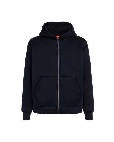 SUNS FELPA MARZIO SCUBA CON FULL ZIP E CAPPUCCIO DARK BLUE MFS63019U 225