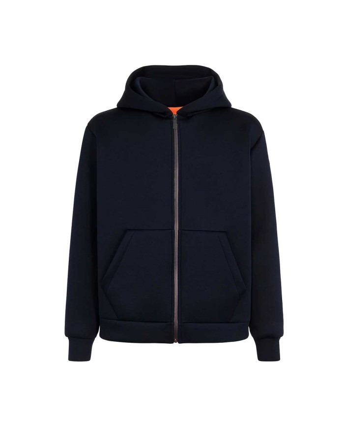 SUNS FELPA MARZIO SCUBA CON FULL ZIP E CAPPUCCIO DARK BLUE MFS63019U 225