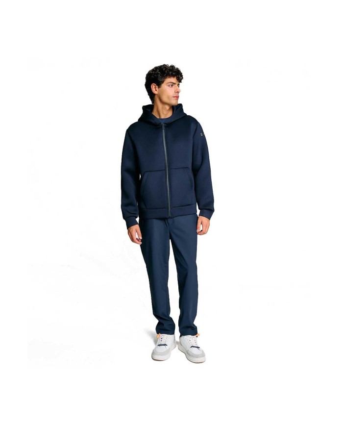 SUNS FELPA MARZIO SCUBA CON FULL ZIP E CAPPUCCIO DARK BLUE MFS63019U 225