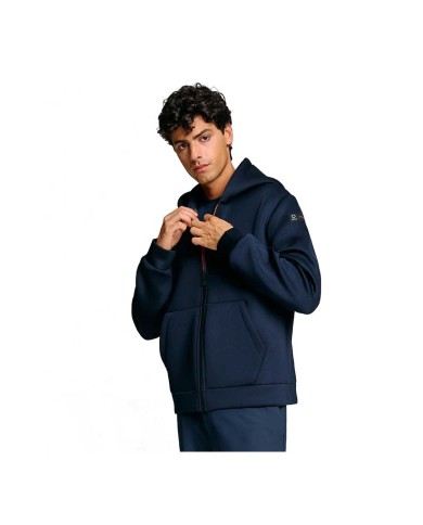 SUNS FELPA MARZIO SCUBA CON FULL ZIP E CAPPUCCIO DARK BLUE MFS63019U 225