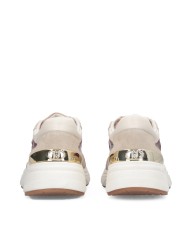 LIU-JO CALZATURE SCARPA DONNA SNEAKERS IN SUEDE E NYLON ROPE MILK CREMISI BF5017 225
