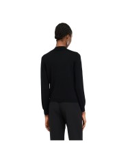 LIU-JO DONNA MAGLIA CHIUSA A MANICHELUNGHE CON PERLE NERO CF5041  225