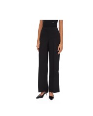 LIU-JO DONNA PANTALONI A PALAZZO EVER SATIN NERO CF5126 225