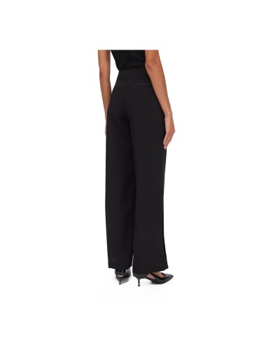 LIU-JO DONNA PANTALONI A PALAZZO EVER SATIN NERO CF5126 225
