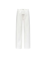 K-WAY PANTALONI TUTA PALAZZO DONNA LOYRE BRUSHED PC WHITE GARDENIA K51338W