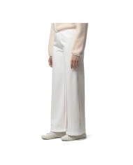 K-WAY PANTALONI TUTA PALAZZO DONNA LOYRE BRUSHED PC WHITE GARDENIA K51338W