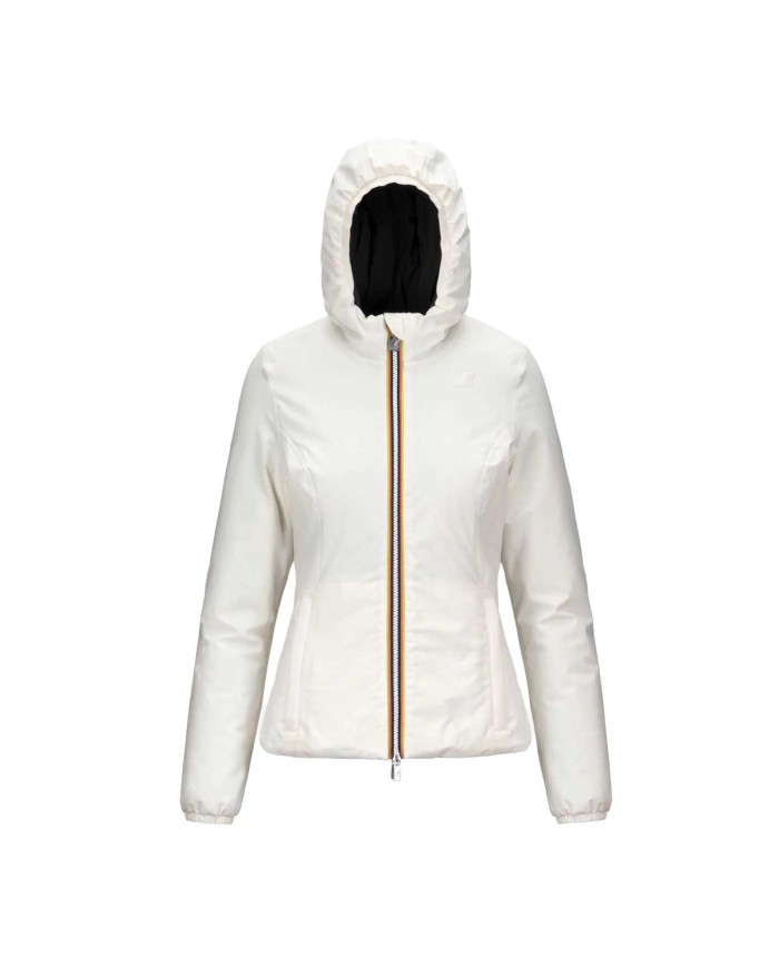 K-WAY GIACCA DONNA LILY ST WARM REVERSIBILE CORTO  WHITE/GARDENIA K6128TW