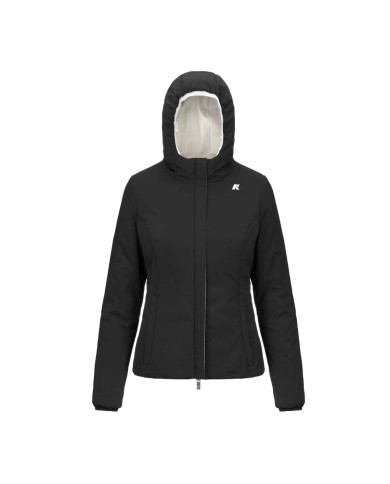 K-WAY GIACCA DONNA LILY ST WARM REVERSIBILE CORTO  WHITE/GARDENIA K6128TW