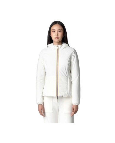 K-WAY GIACCA DONNA LILY ST WARM REVERSIBILE CORTO  WHITE/GARDENIA K6128TW