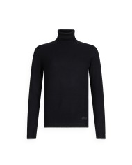 LIU-JO MAGLIA DONNA DOLCEVITA CON DETTAGLI IN LUREX NERO MF5229 225