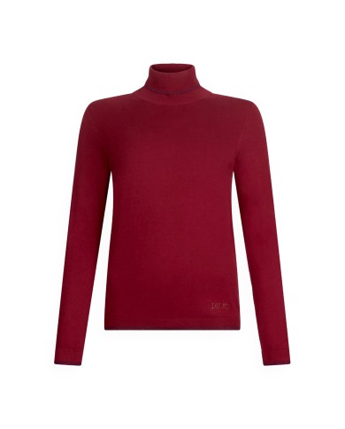 LIU-JO MAGLIA DONNA DOLCEVITA CON DETTAGLI IN LUREX PEPPER MF5229 225