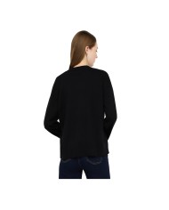 LIU-JO MAGLIA DONNA CHIUSA IN MISTO LANA NERO MF5375 225