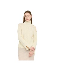 LIU-JO MAGLIA DONNA DOLCE VITA IN LANA CON BOTTONI GIOGIELLO NATURALE MF5425 225