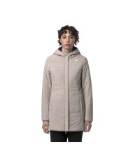 K-WAY GIACCA DONNA DENISE WRM REVERSIBILE MEDIO BLACK PURE/BEIGE CASHMERE K6128UW