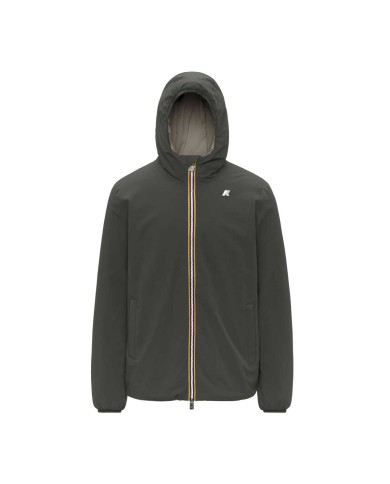 K-WAY GIACCA UOMO JACK ST WARM REVERSIBILE GREEN BLACKISH/GREEN OAK K6128VW