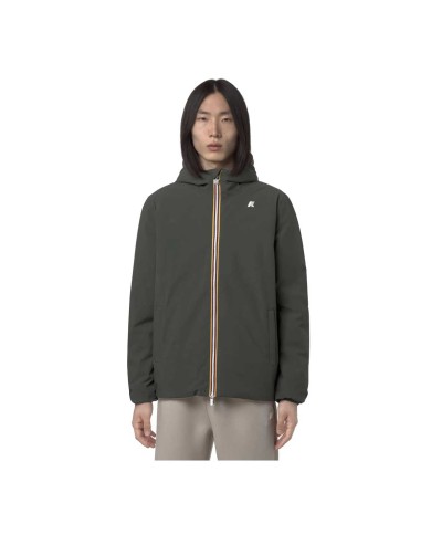 K-WAY GIACCA UOMO JACK ST WARM REVERSIBILE GREEN BLACKISH/GREEN OAK K6128VW