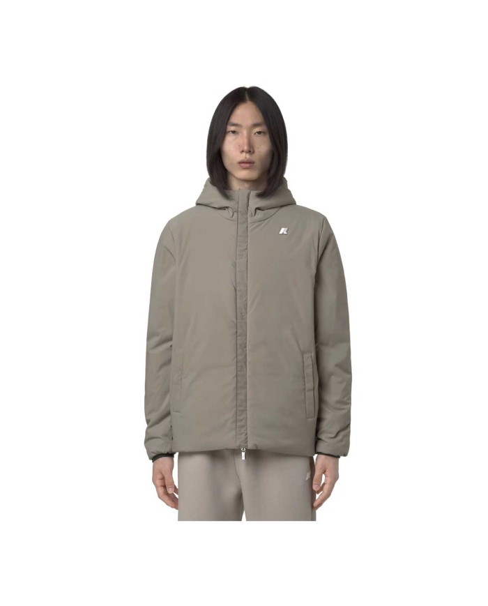 K-WAY GIACCA UOMO JACK ST WARM REVERSIBILE GREEN BLACKISH/GREEN OAK K6128VW