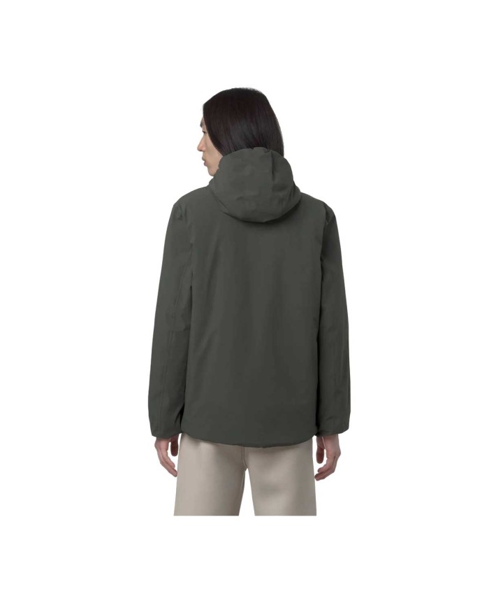 K-WAY GIACCA UOMO JACK ST WARM REVERSIBILE GREEN BLACKISH/GREEN OAK K6128VW