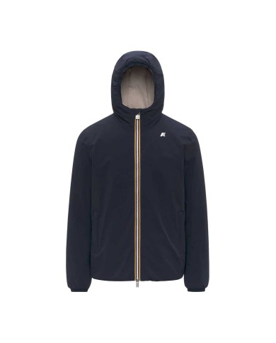K-WAY GIACCA UOMO JACK ST WARM REVERSIBILE GREEN BLUE DEPTH/BEIGE CASHMERE  K6128VW