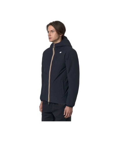 K-WAY GIACCA UOMO JACK ST WARM REVERSIBILE GREEN BLUE DEPTH/BEIGE CASHMERE  K6128VW