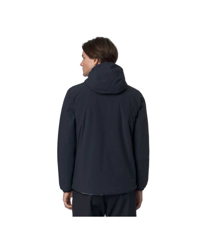 K-WAY GIACCA UOMO JACK ST WARM REVERSIBILE GREEN BLUE DEPTH/BEIGE CASHMERE  K6128VW