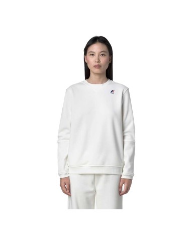 K-WAY FELPA GIROCOLLO DONNA NAEL BRUSHED PC WHITE GARDENIA K6132MW
