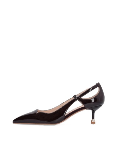 LIU-JO CALZATURE SCARPA DONNA DECOLLETE DEVA 03 IN VERNICE CUT OUT AMARONE SF5013 225