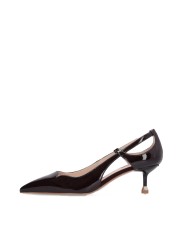 LIU-JO CALZATURE SCARPA DONNA DECOLLETE DEVA 03 IN VERNICE CUT OUT AMARONE SF5013 225