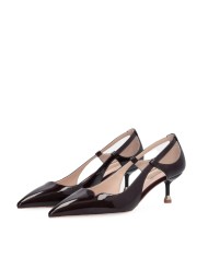 LIU-JO CALZATURE SCARPA DONNA DECOLLETE DEVA 03 IN VERNICE CUT OUT AMARONE SF5013 225