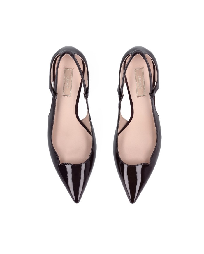 LIU-JO CALZATURE SCARPA DONNA DECOLLETE DEVA 03 IN VERNICE CUT OUT AMARONE SF5013 225
