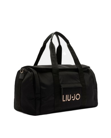 LIU-JO BORSONE DONNA TRAVEL BAG IN NYLON CON LOGO NERO TF5085 225