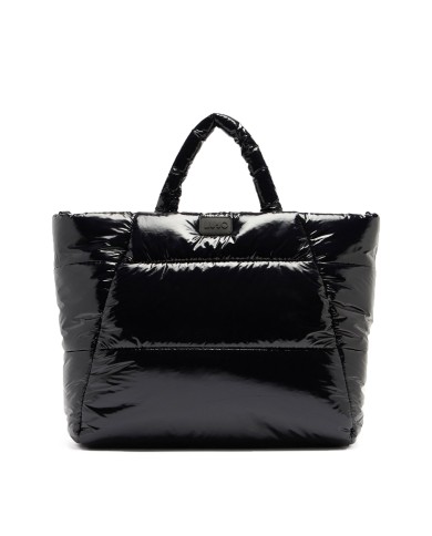 LIU-JO BORSA DONNA SHOPPING BAG MEDIA METALASSE' NERO TF5086 225