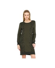 LIU-JO ABTO DONNA IN MAGLIA ANIMALIER OLIVE NIGHT E NERO LUX TF5173 225