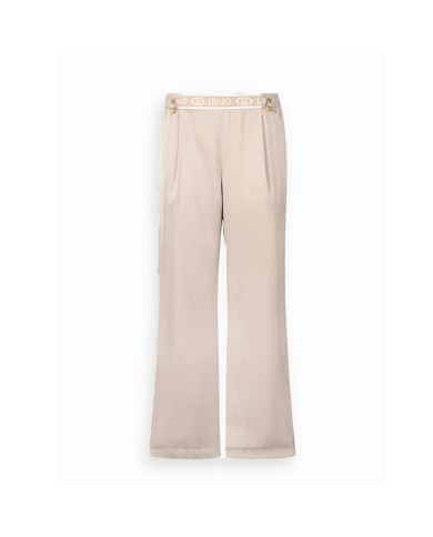 LIU-JO PANTALONI DONNA IN RASO CHAMPAGNE TF5192 225