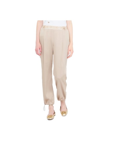 LIU-JO PANTALONI DONNA IN RASO CHAMPAGNE TF5192 225