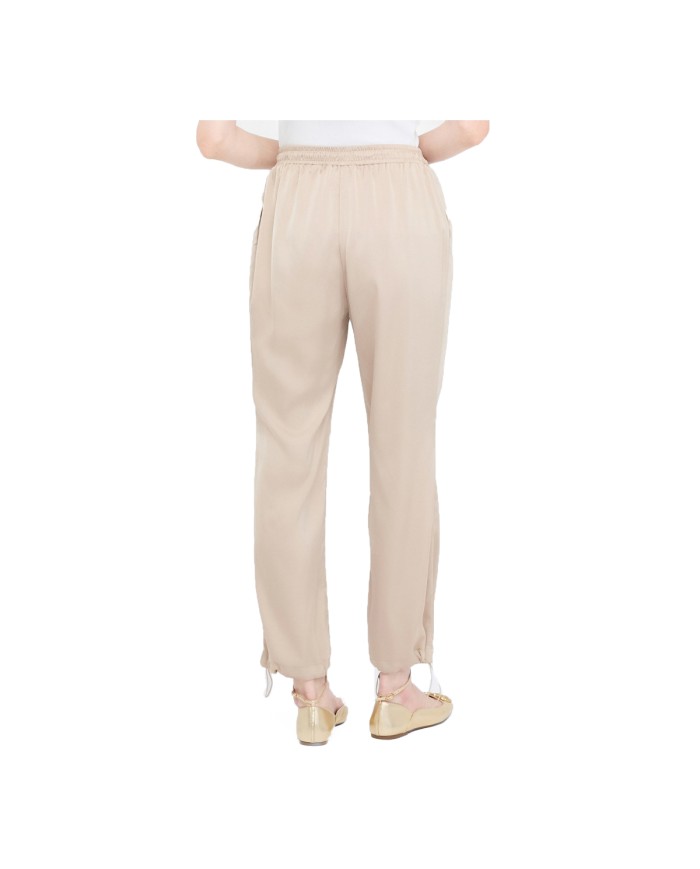 LIU-JO PANTALONI DONNA IN RASO CHAMPAGNE TF5192 225