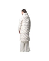 K-WAY PIUMINO LUNGO DONNA RUENNE THERMO MICROFIBER WHITE GARDENIA COMBO K7136JW