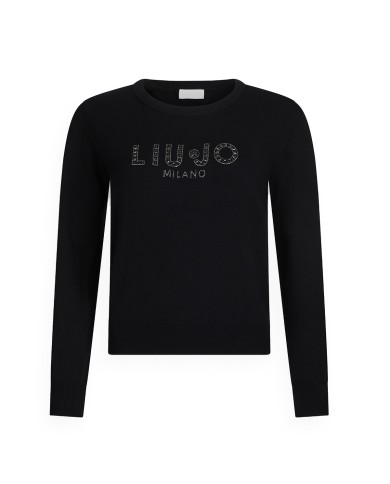 LIU-JO MAGLIA DONNA CHIUSA ECS LIU JO BETTER CON LOGO NERO TF5248 225