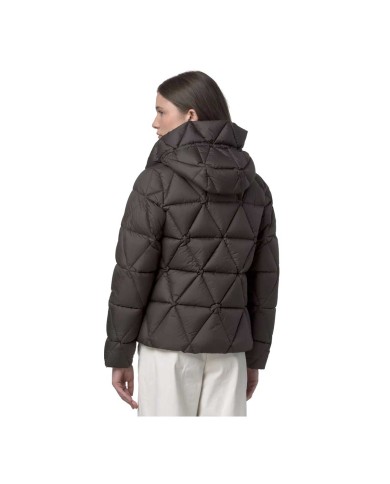 K-WAY PIUMINO CORTO DONNA LETHILLE THERMO MICROFIBER BLACK OLIVE COMBO K7136KW