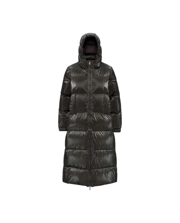 K-WAY PIUMINO LUNGO DONNA RUENNE THERMO PEARLY BLACK OLIVE COMBO  K7136LW