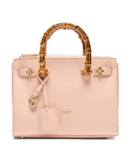 LIU-JO BORSA DONNA LIU JO SATCHEL BAG CON TRACOLLA E MANICI EFFETTO BAMBOO ROSA CIPRIA AA5077 125