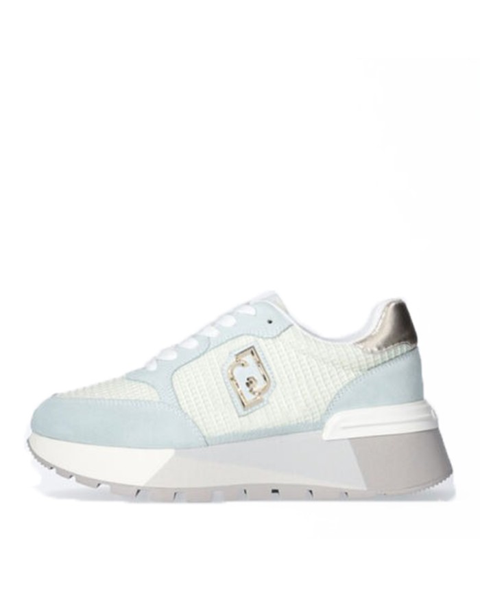 LIU-JO CALZATURE SCARPA DONNA SNEAKERS AMAZING 25 COW SUEDE SAND MESH WATER LIGHT GOLD BA5049 125