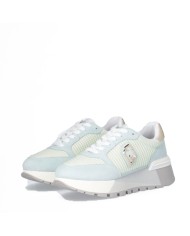 LIU-JO CALZATURE SCARPA DONNA SNEAKERS AMAZING 25 COW SUEDE SAND MESH WATER LIGHT GOLD BA5049 125