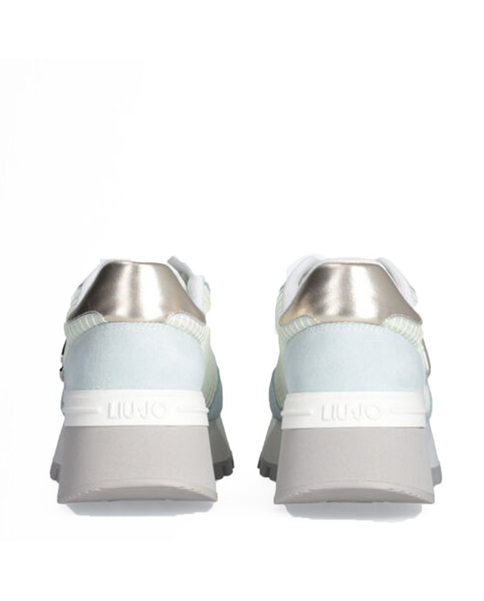 LIU-JO CALZATURE SCARPA DONNA SNEAKERS AMAZING 25 COW SUEDE SAND MESH WATER LIGHT GOLD BA5049 125