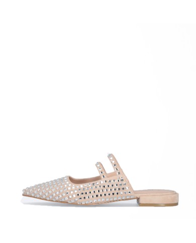 LIU-JO CALZATURE SCARPA DONNA SABOT KID MULE FULL STRASS NUDE SA5017 125