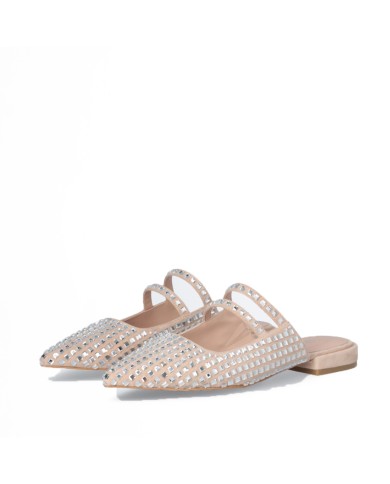 LIU-JO CALZATURE SCARPA DONNA SABOT KID MULE FULL STRASS NUDE SA5017 125